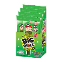 Taokaenoi Big Roll Japanese Style Grilled Seaweed Classic 3g x 12 Pcs.เถ้าแก่น้อย บิ๊กโรล สาหร่ายม้วนทอดกรอบ รสคลาสสิค 3 กรัม x 12 ซอง