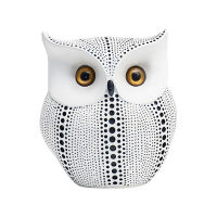 1pc Resin Owl Animal Ornaments Handmade Home Decoration Crafts Figurines Miniatures Nordic Style White Black Owl Figurines