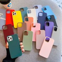 เคสโทรศัพท์สำหรับ Iphone 11 12 13 Pro Max 12 Mini 13 Mini กรณีอัลตร้าสลิมสีลูกอมกรณีฝาปิดป้องกันด้านหลังสำหรับIphone 7 8 Plus SE 2020 6 6s Plus X XS Max XR