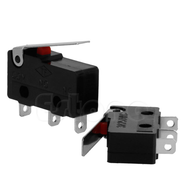 2 Pcs 3A TF18 3 Pin Tact Switch C + NO + NC Sensitive Micro Switch พร้อม Roller Arm Lever Limit Switch SPDT เปิด/ปิดยาว