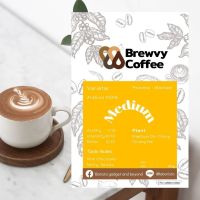 เมล็ดกาแฟ Arabica 100% คั่วกลาง Brewvy Medium