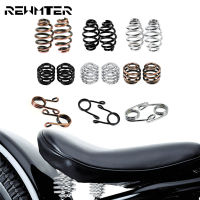 รถจักรยานยนต์ Solo Seat Mount Kit Driver Seat Springs Bronzeblackchrome สำหรับ Harley Boer Chopper Custom Sportster สำหรับ Honda