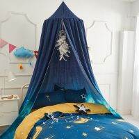 Battilo Bed Canopy Bed Curtain Mosquito Net Childrens Tent Round Dome Hanging Indoor Castle Play Tent Kid Room Decora