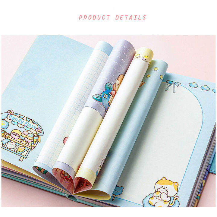 color-notebook-student-notebook-student-ledger-three-dimensional-title-page-magnetic-buckle-ledger-cartoon-notebook-cute-notebook