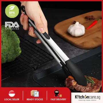 Silicone Cooking Tongs BBQ Steak Salad Serving Tongs Non stick Kitchen  Tools