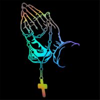 【CW】 Rosary Christ Car Sticker Vinyl Truck Window Decoration Decalfor