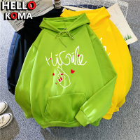 HelloKoma เสื้อฮู้ด เสื้อแขนยาวอบอุ่น หลวมและสบาย สไตล์ ทันสมัย สไตล์ ชิค WWY2392Z6X 38Z230923