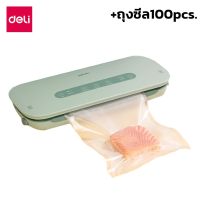 เครื่องซีนสูญญากาศ เครื่องซีลปิดปากถุง เครื่องซีล Vacuum Sealer สำหรับถนอมอาหาร เก็บอาหารแห้ง อาหารสด พร้อมถุงซีล100ใบ abele