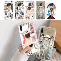 โปร่งใส อ่อนนุ่ม ปก หรับ OPPO Reno 2F 4F 5 2Z 4 5Z 8T Reno 6 6Z 8 5F F9 2 F7 Pro Lite Protective เคสโทรศัพท์ K-80 Girl Illustration