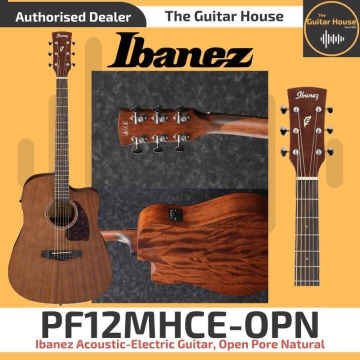 Ibanez Pf12mhce Opn Acoustic Electric Guitar Open Pore Natural Pf12mhce Opn Pf12mhceopn 6927