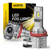 AUXITO 2Pcs H11 หลอดไฟ LED หมอก H8 H9 9006 HB4 9005 HB3 LED 12V DRL รถทำงานกลางวันอัตโนมัติ 6500K สีขาว 3000K สีเหลือง-Laojie