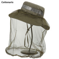 2-pcs Outdoor Fishing Cap Insect Proof Mosquito Hat Breathable Anti-bee Net Yarn Hat Camping Men Tactical Bucket Hats Panama hat