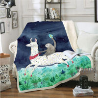 Sloshing hiking picnic 3D print Sherpa beads blanket chit quilt cover