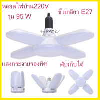 [PP2125] หลอดไฟ แสงขาว 95W CKL- CKML LED ทรงใบพัด พับเก็บได้ ปรับมุมโคมไฟได้ ประหยัดพลังงานไฟ