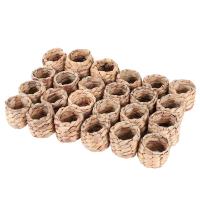 24Pcs Napkin Rings,Water Hyacinth Napkin Holder Rings - Rustic Napkin Rings for Birthday Party, Dinner Table Decoration