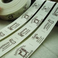 1 Yard Cotton Ribbons Picture Design Garment Shoes Bags Label 2.5CM Width Printed Custom Clothing Labels Handmade Etiquetas Ropa Stickers Labels