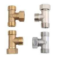 1pc Brass 1/2" Thread Tee Connector Copper Garden Irrigation Joints Water Pipe Tube Three Way Connector Watering Systems Garden Hoses