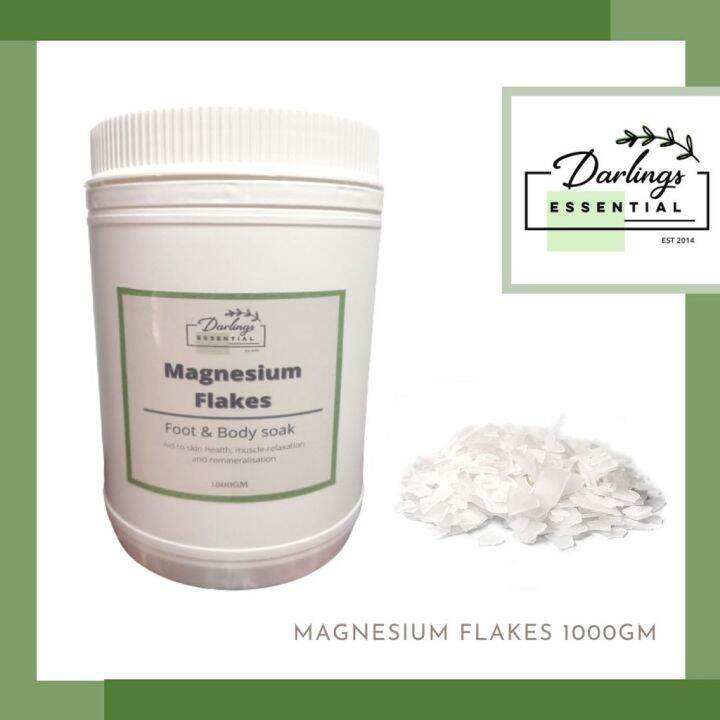ESSENTIAL Magnesium Flakes 1kg foot and body soak Lazada