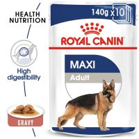 Royal Canin Dog Maxi Adult in Gravy อาหารเปียก สำหรับสุนัขโต พันธุ์ใหญ่ (เกรวี่) x 10ซอง