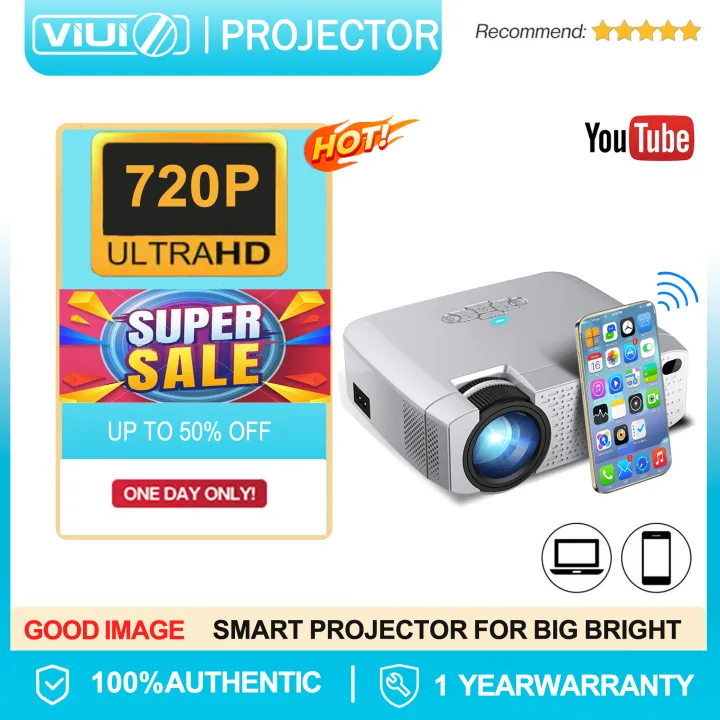 【Official authentic】D40W 4K Projector Mirror Screen for Phone Laptop HD