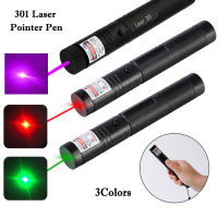 【Flashlight】10000M 405nm 301สีฟ้า-สีม่วงพจนานุกรมSerปากกาพอยน์เตอร์สูงLazer Visible Beam Light 3สี