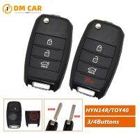 DMKEY remote car key shell 3/4button HYN14/TOY48 for Kia K2 K3 K5 Carens Cerato flip key cover housing case