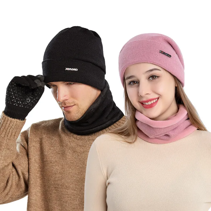 mens beanie hat and scarf set
