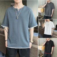 Thin man short sleeve T-shirt style popular logo loose half sleeve unlined upper garment of cotton render mens summer trend on the joker clothes --ntx230801❁❐