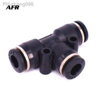 10PCS/LOT PE4 6 8 pe10 12 14 16 Pneumatic Push In Tee 3-Way Fitting Plastic Pipe Connector Quick Fitting