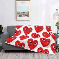 Air Conditioning Blanket Soft Warm Light Thin Blanket Red Heart Heart Eyes Trending Designer Paris France Comme De Garçons Play