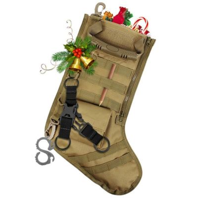 MOLLE ถุงถุงเท้าคริสต์มาส EDC ถุงเก็บเครื่องมือ ถุงเท้าคริสมาสต์อุปกรณ์เสริมอเนกประสงค์ถุงเก็บ