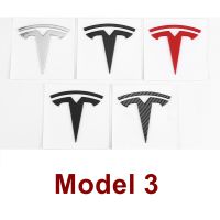 สำหรับเทสลารุ่น3 S โลโก้ด้านหน้าหรือตราสัญลักษณ์ด้านหลัง Model3ฝากระโปรงหลังต่ออายุสติกเกอร์ฝากะโปรง