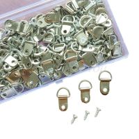 100pcsset D Ring Hanging Picture Frame Strap Hanger Hooks Oil Painting Mirror Hanger with Screws Kit Drop Shipping