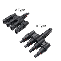 MC4 4T T-Type Connector ข้อต่อแยก 1 ออก 4 สำหรับแผงเซลล์แสงอาทิตย์ และ ระบบไฟฟ้าโซลาร์เซลล์