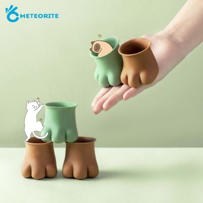 ❏℡♞ 2 Colors Cute Cat Paw Shaped Silicon Furniture Leg Cushion/ Home Sofa Table Chair Legs Anti-slip Protection Cover