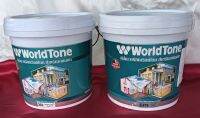 สีน้ำอะครีลิค WorldTone สำหรับภายนอก มี3สี ควันบุหรี่ เทา ขาว (ขนาด 1 ถัง 9 ลิตร)