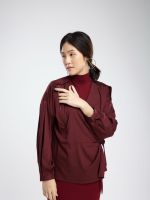 QueenCows เสื้อให้นม Casey Side Tie Top (Wine)