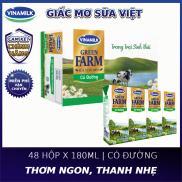 FREESHIP 0đ Toàn Quốc-Thùng 48 Hộp Sữa Tươi Tiệt Trùng Vinamilk Green Farm