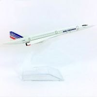 1: ขนาด400 Concorde Air France เครื่องบินจำลอง1976-2003โมเดลเครื่องบินเครื่องบินของเล่น Supersonic Airliner Collectible 16ซม.