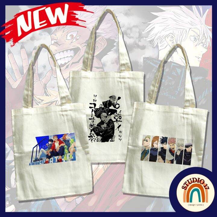 Jujutsu Kaisen Anime Stylish Canvas Tote Bag 