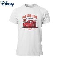 Top Tees Casual Cars 3 Lightning McQueen เสื้อยืดผู้ชายรอบคอผ้าฝ้าย T เสื้อ95ลูกสูบถ้วย Champ แขนสั้น Te