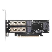 【พร้อมในสต็อก】 M2 3-In-1 SSD NVMe สำหรับ PCIE NGFF คีย์อะแดปเตอร์ขยาย M B คีย์ MSATA M.2 NGFF สำหรับ PCIe การด์ตัวขยาย X4