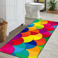 4 Colors Modern 3D Rainbow X&amp;M HDeco 4 Colors Non Slip Moroccan Bath Mats,Bath Rugs for Bathroom,Water Absorbent Bath Mats 5 Sizes(40*60/45*75cm)