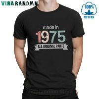 Custom Camiseta Made In 1975 All Original Parts T Shirt Born In 1975 T-Shirt FatherS 45Th Birthday Tees Anniversary Gifts Tops