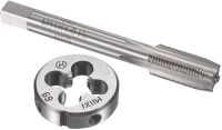 2PCS M11X1 Metric Tap and Die Set เครื่อง HSS Thread Screw Tap พร้อมเครื่องมือโลหะผสมเหล็กเกลียวกลมตาย