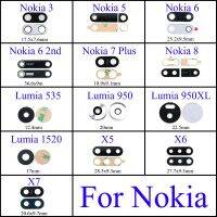 เลนส์ Gl กล้องหลังสำหรับ Nokia 3 5 6 2nd 7บวก8 Lumia 535 950 X5 950xl1520 X6 X7ฝาปิดเลนส์กล้องมองหลังด้วยสติกเกอร์ Ahesive