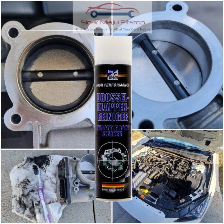 Cairan Semprot Pembersih Injektor Karburator Throttle Body Mobil Bluechem High Performance