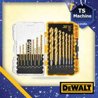 DEWALT DW1361 ชุดดอกสว่าน ไทเทเนียมสีทอง 21 ชิ้น ของแท้ Titanium Drill Bit Set, Pilot Point, 21-Piece