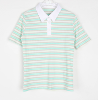 GTA [Women golf wear] Ribbed Stripe short sleeve - Mint