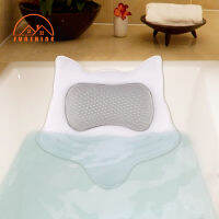 Spa Fox Bath Pillow 3D upgrade bath pillow hot spring rest and relaxation Soft Headrest Suction Cup Bath tub Pillow Accessories